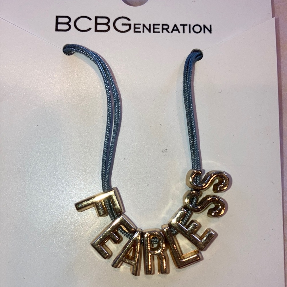 BCBGeneration "FEARLESS" Mini Cord Necklace NWT